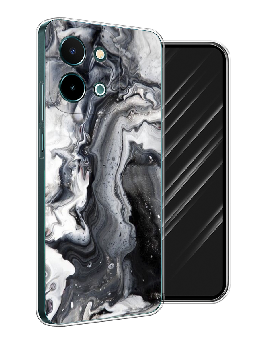 

Чехол Awog на Vivo Y28 4G "Бело-черные сложные полосы", Серый;серебристый;белый, 2611650-1