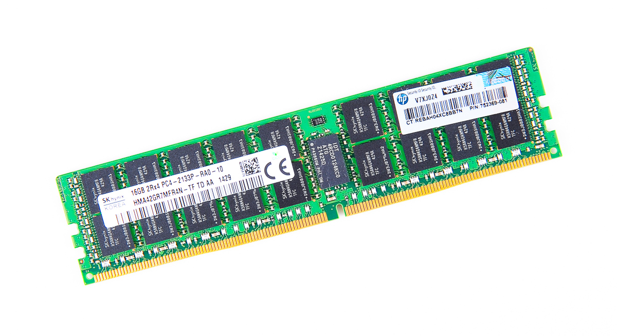 фото 774173-001 модуль памяти 16gb hp 2133mhz pc4-2133p-l ddr4 single-rank x4 1.20v lrdimm