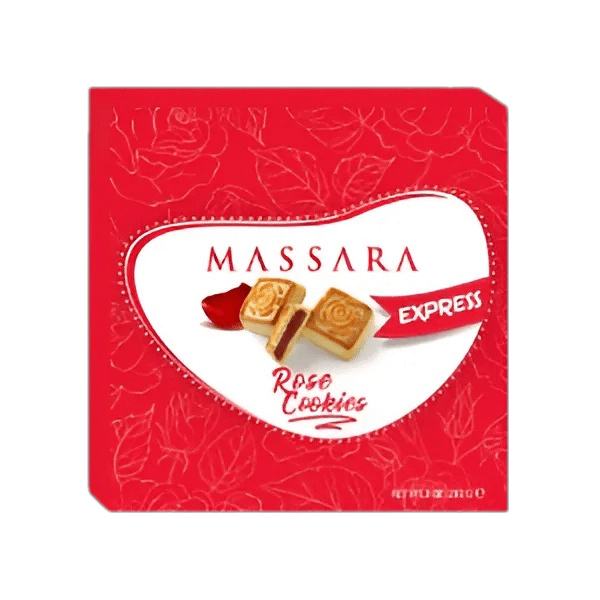 Печенье Massara Express Rose Cookies сдобное с начинкой из лепестков роз 200 г