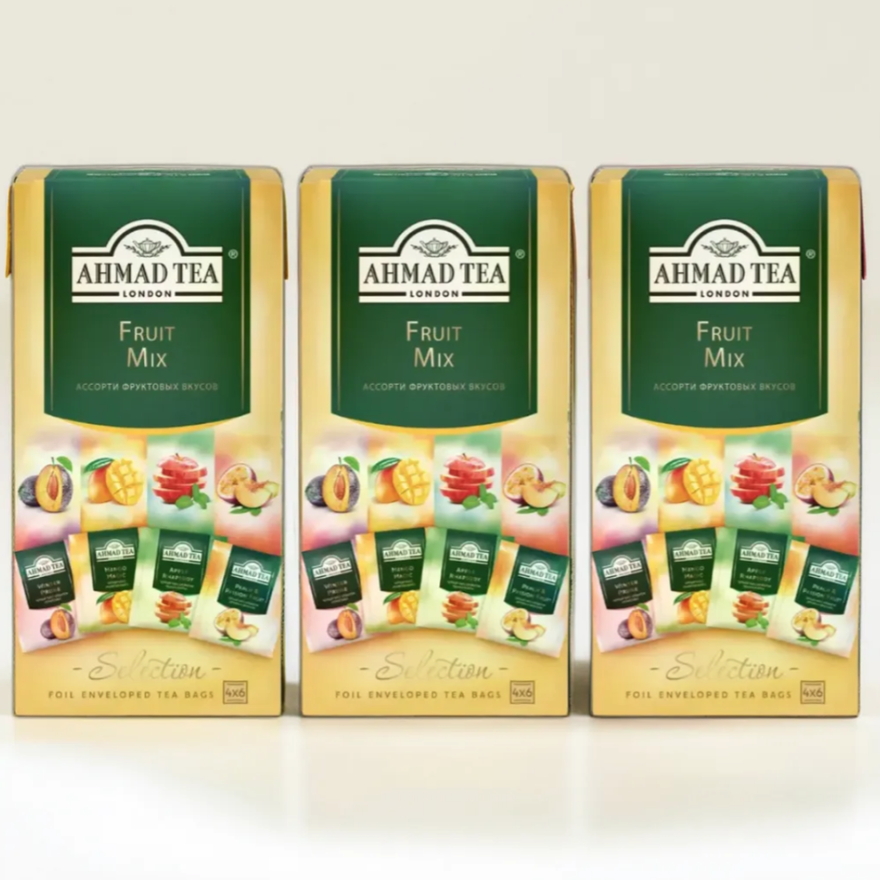 

Чай черный Ahmad Tea Фруктовый Микс 25 пакетиков, 3 шт