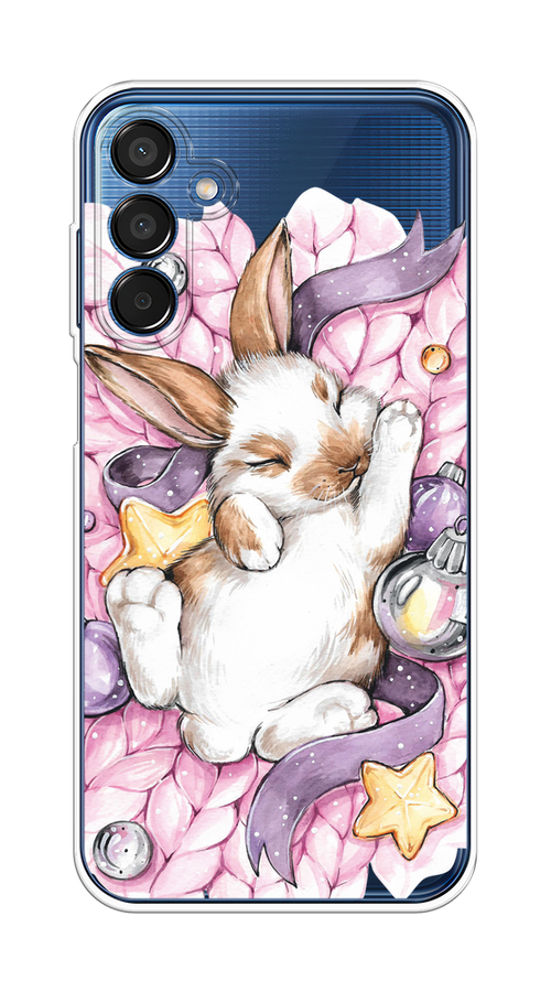 

Чехол на Samsung Galaxy M15 5G "Кролик спит", Розовый;белый, 2109550-1
