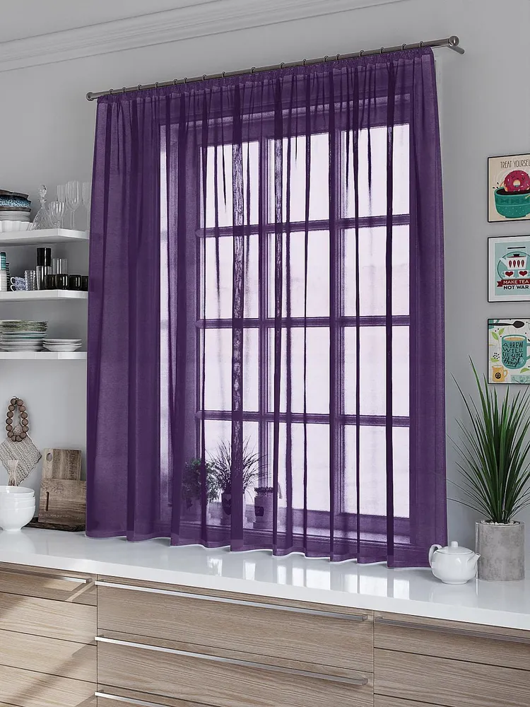 

Тюль Miazzo 150х180 см Фиолетовая в гостиную детскую спальню Турция