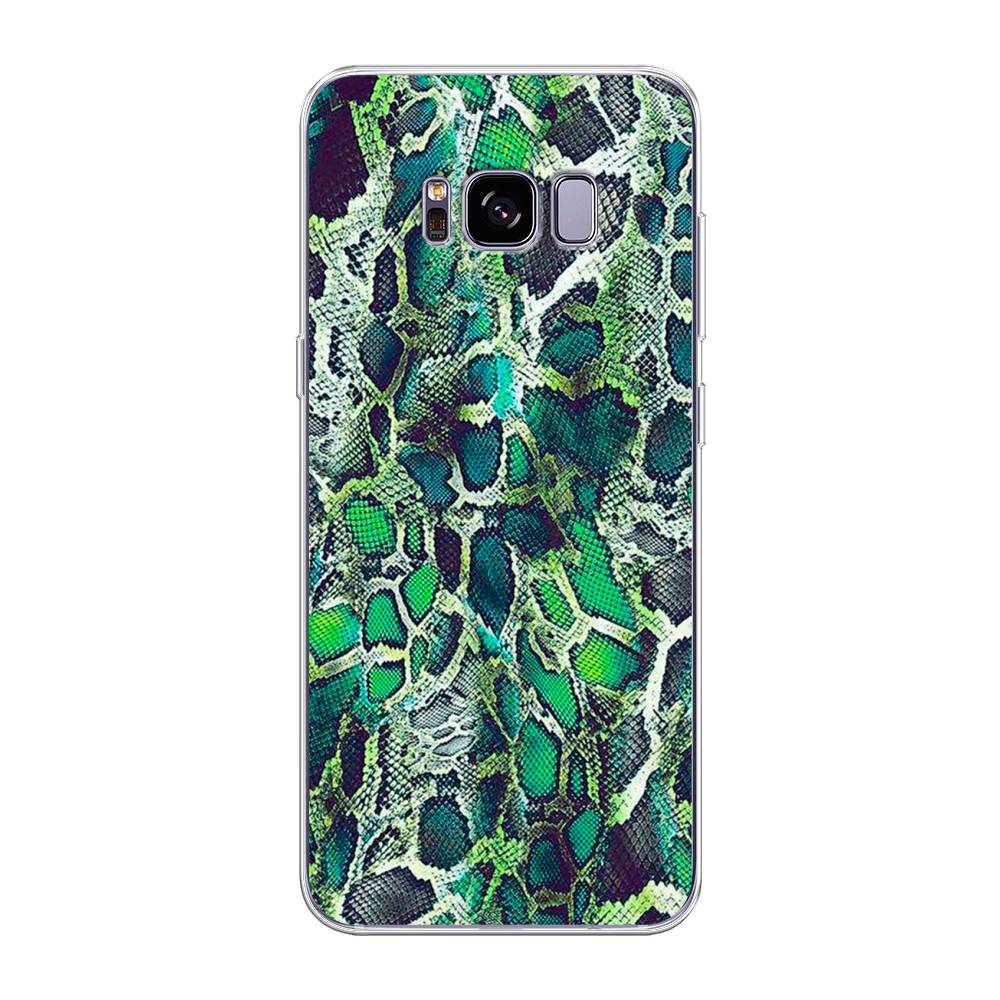 

Чехол Awog на Samsung Galaxy S8 + "Зеленая кожа змеи", Зеленый;черный, 24850-3