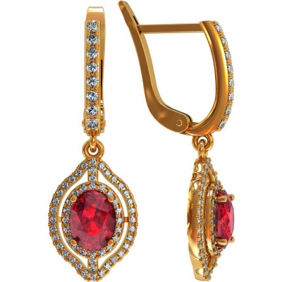 

Серьги из серебра с фианитом ПРИВОЛЖСКИЙ ЮВЕЛИР 352196-FA11FA49, 352196-FA11FA49