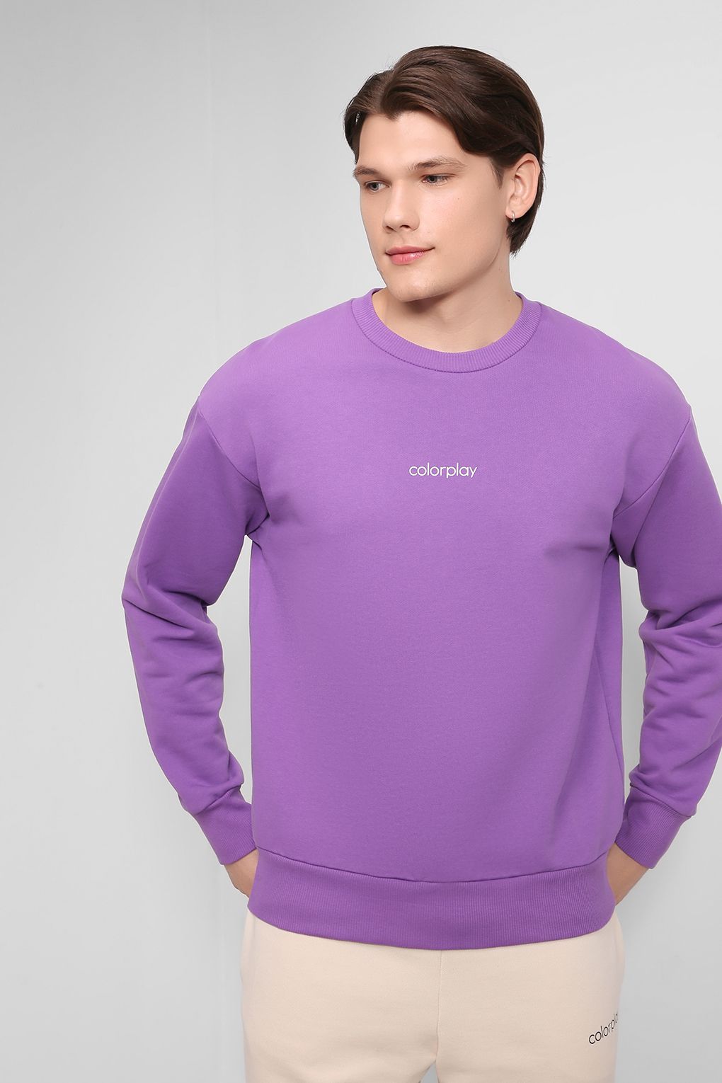 

Свитшот мужской COLORPLAY CP22041180-018 фиолетовый L, CP22041180-018