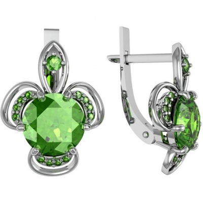 

Серьги из серебра с алпанитом ПРИВОЛЖСКИЙ ЮВЕЛИР 371606-FA22NK22, 371606-FA22NK22