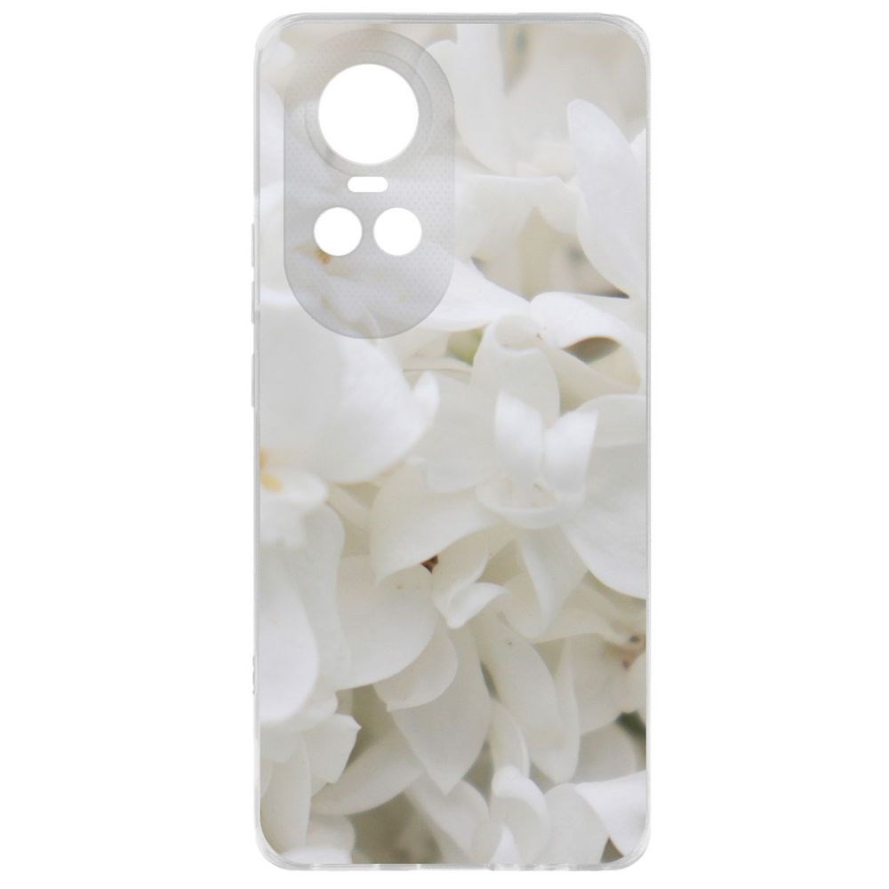

Чехол-накладка Krutoff Clear Case Белые лилии для Oppo Reno10 5G, Прозрачный
