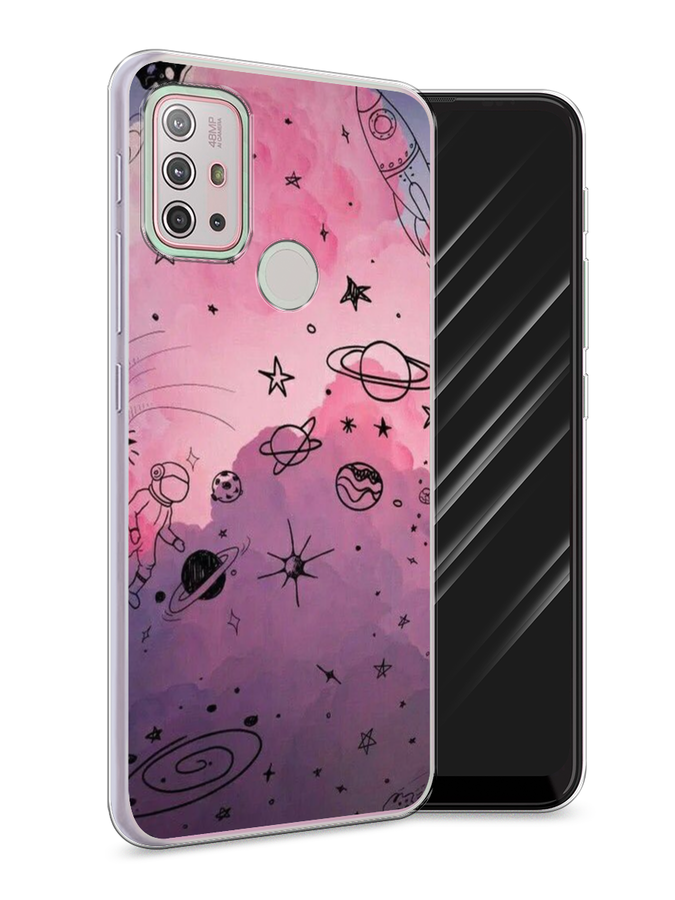 

Чехол Awog на Lenovo K13 Note / Леново K13 Note "Радуга планет 3", Черный;розовый, 112950-4