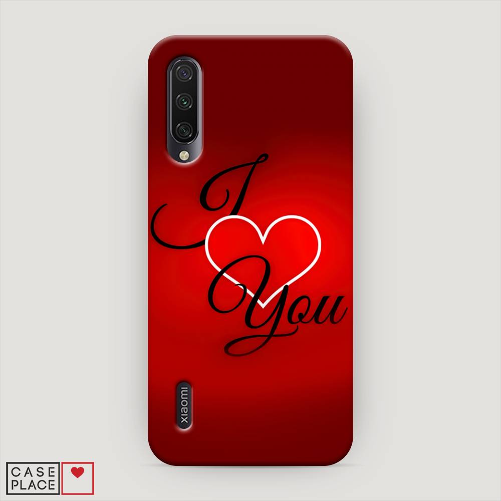 фото Пластиковый чехол "i love you 3" на xiaomi mi a3 awog