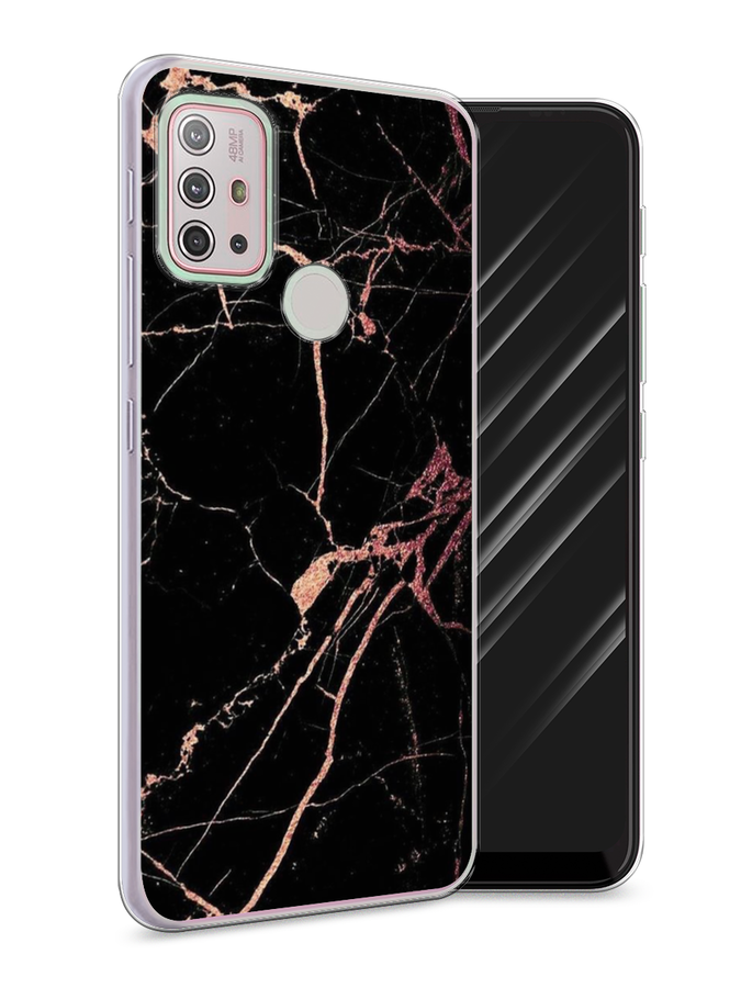 Чехол Awog на Lenovo K13 Note / Леново K13 Note Мрамор розовое золото