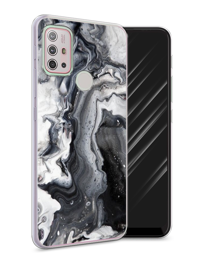 

Чехол Awog на Lenovo K13 Note / Леново K13 Note "Бело-черные сложные полосы", Серый;серебристый;белый, 112950-3
