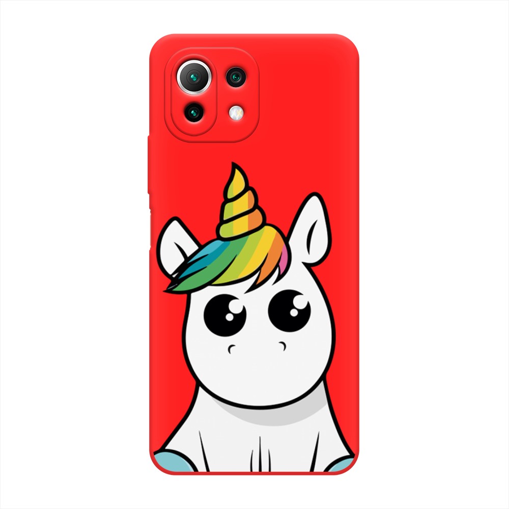 

Матовый силиконовый чехол "Глазастый единорог" на Xiaomi Mi 11 Lite, Глазастый единорог