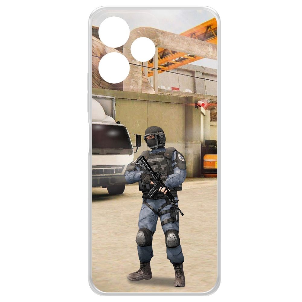 Чехол-накладка Krutoff Clear Case Cтандофф 2 (Standoff 2) - GIGN для Xiaomi Poco M6 Pro 5G