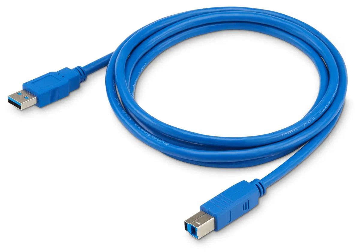 

Кабель Buro USB A-USB B вилка-вилка 1.8м (USB3.0-AM/BM) синий