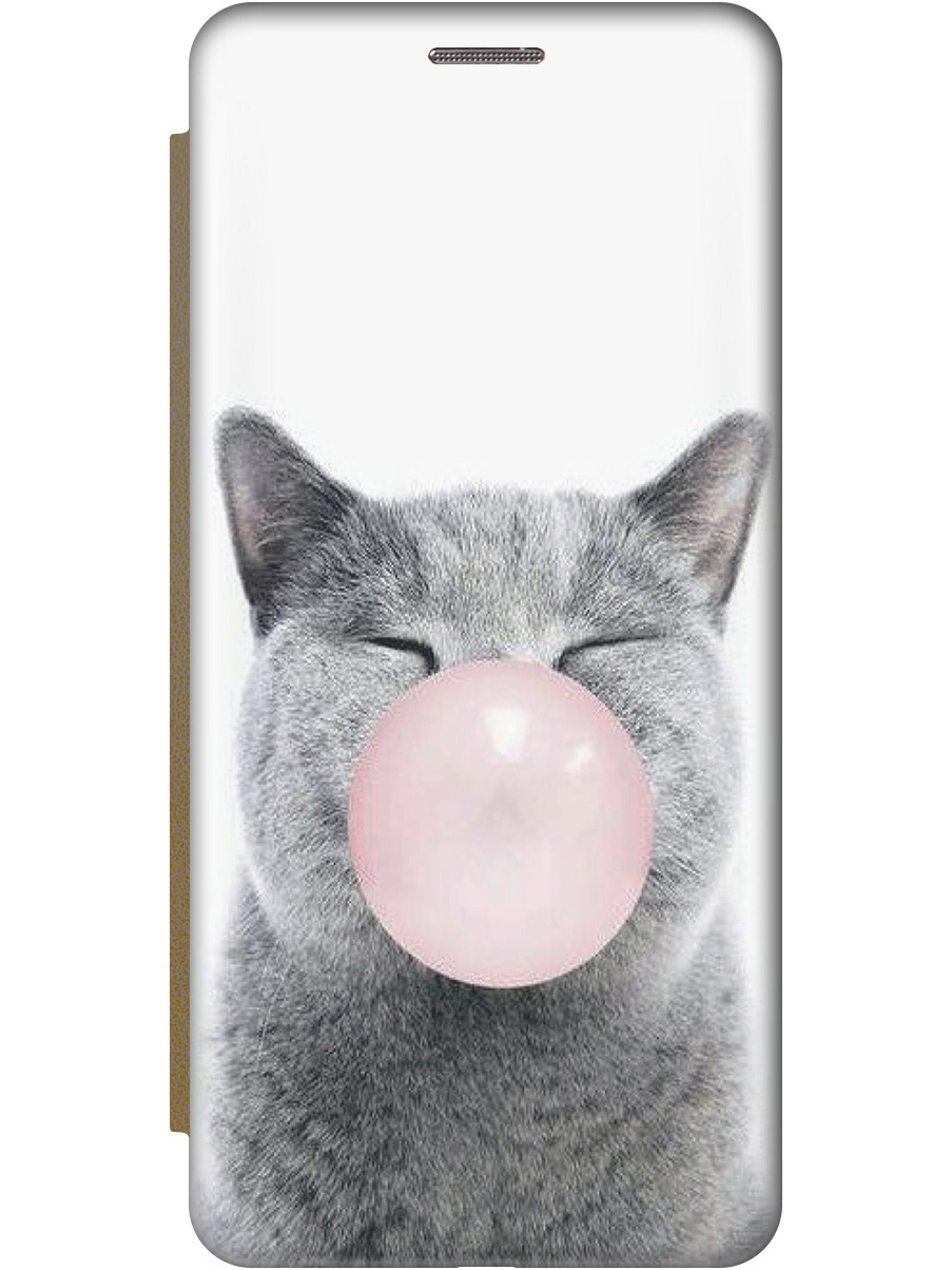 

Чехол-книжка на Xiaomi Redmi Note 12s "Кот с жевачкой" золотой, Зеленый, 20001470