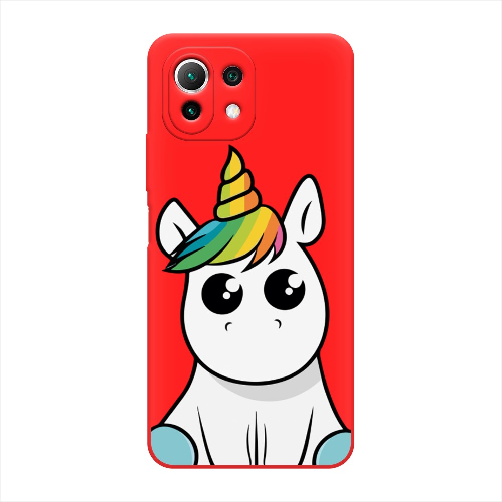 

Матовый силиконовый чехол "Глазастый единорог" на Xiaomi 11 Lite 5G NE, Глазастый единорог
