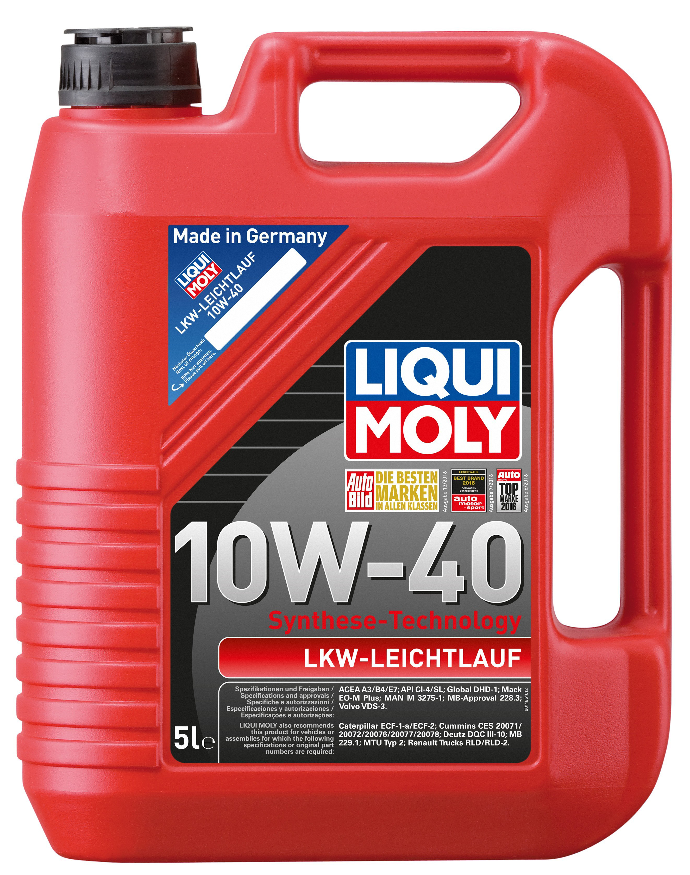 

Моторное масло LIQUI MOLY Lkw-Leichtlauf-Motoroil Basic 10W40 5л