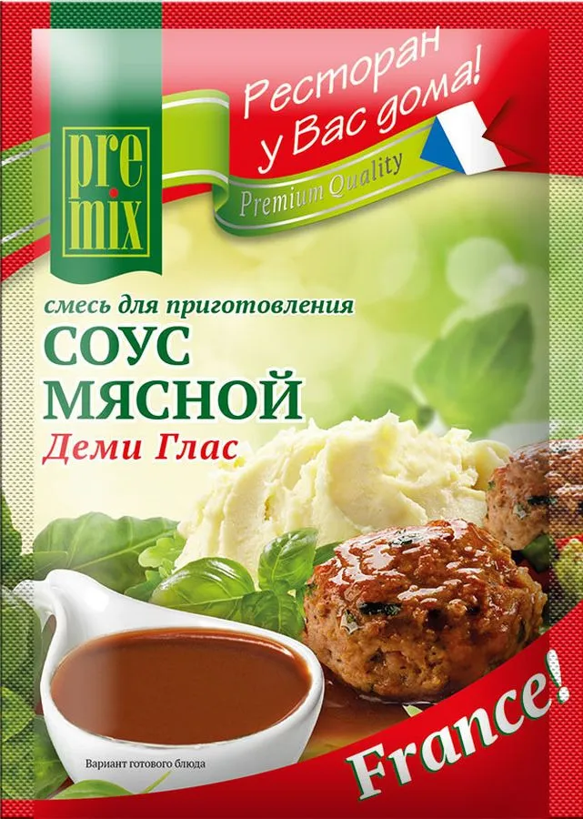 

Смесь специй Premix для приготовления соуса мясного Деми Глас 30г, Premix