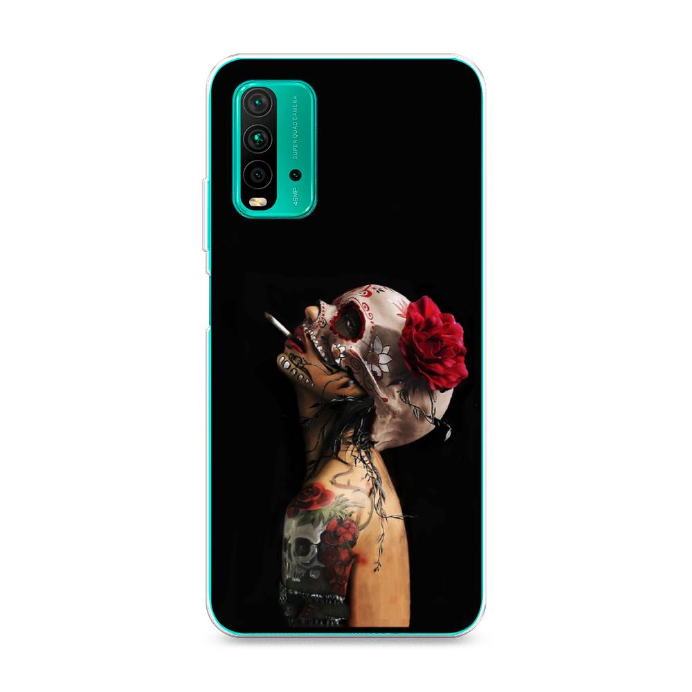 

Чехол Awog на Xiaomi Redmi 9T "Девушка с черепом", Разноцветный, 39850-9