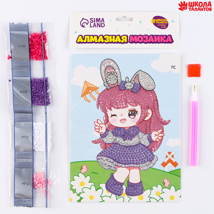 

Алмазная мозаика Школа талантов Хикари, 13,7х18,3 см, Хикари