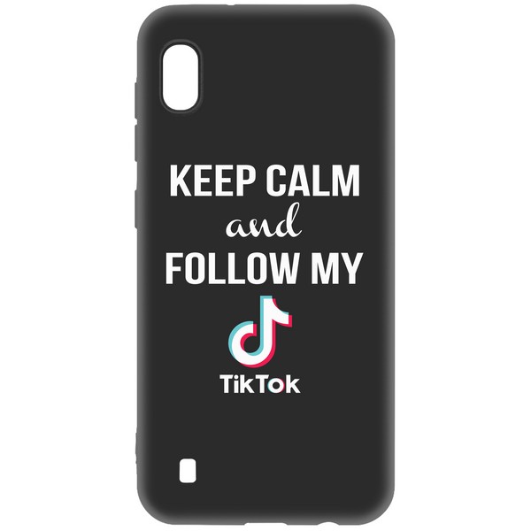 

Чехол-накладка Krutoff Silicone Case TikTok для Samsung Galaxy A10 (A105) черный