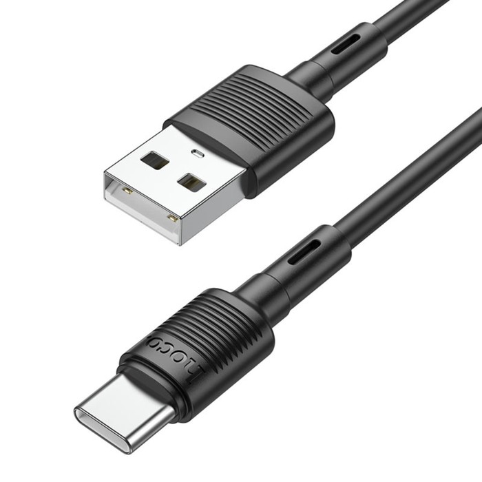 

Кабель Hoco X83, Type-C - USB, 3 А, 1 м, передача данных, ПВХ, чёрный