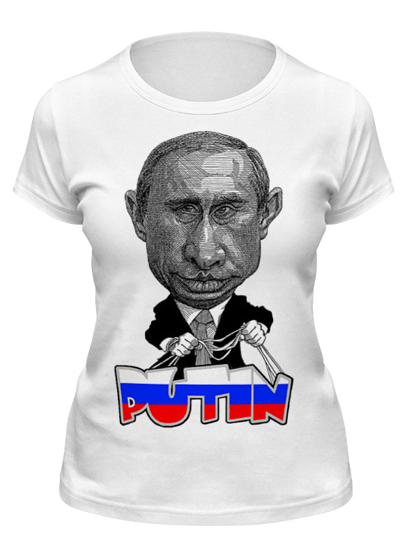 

Футболка женская Printio Putin белая S, Белый, Putin