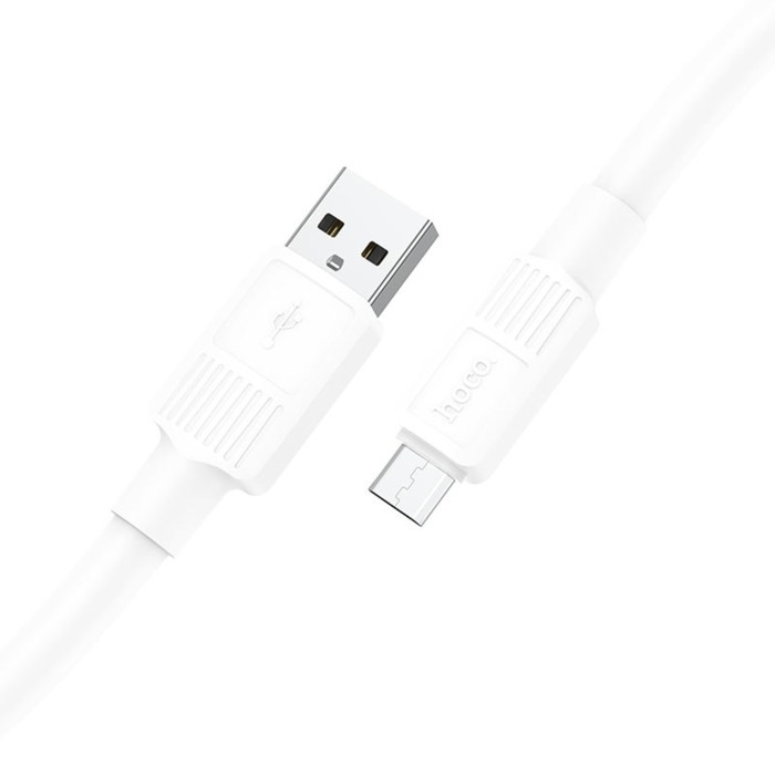 

Кабель Hoco X84, Micro USB - USB, 2.4 А, 1 м, передача данных, ПВХ, белый