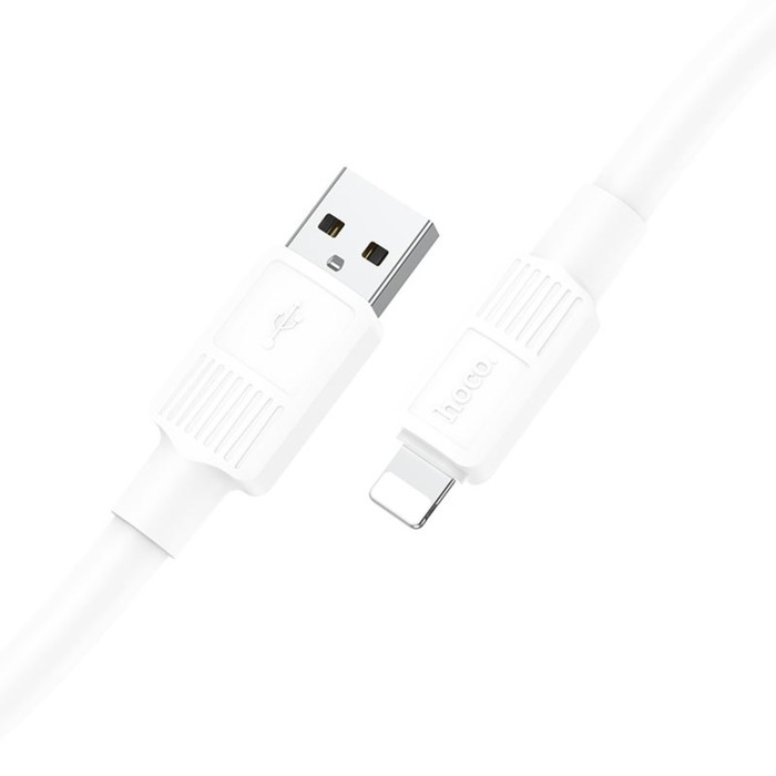 

Кабель Hoco X84, Lightning - USB, 2.4 А, 1 м, передача данных, ПВХ, белый