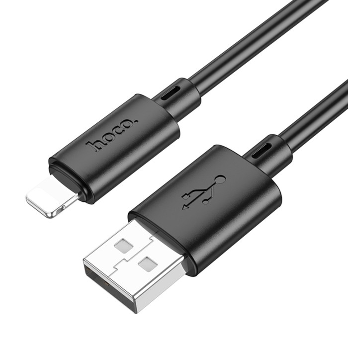 

Кабель Hoco X88, Lightning - USB, 2.4 А, 1 м, ПВХ, чёрный