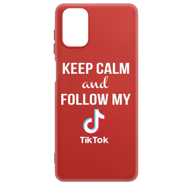 фото Чехол-накладка krutoff silicone case tiktok для samsung galaxy m31s (m317) красный