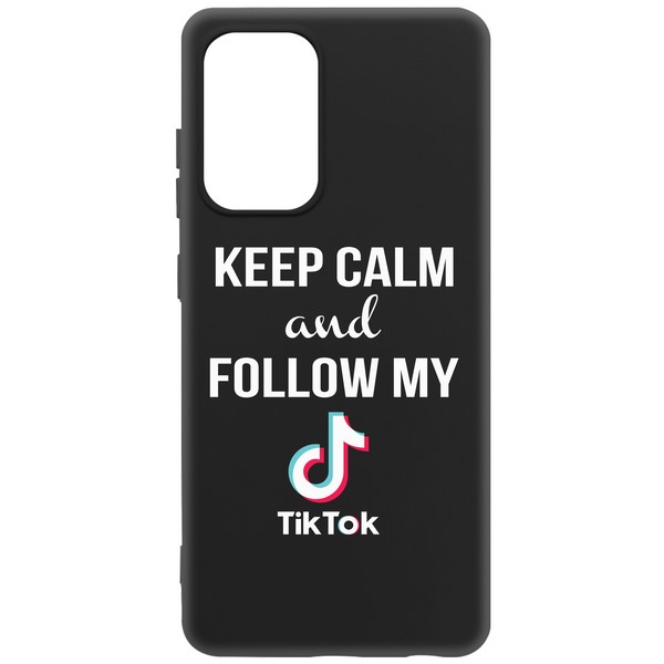 Чехол-накладка Krutoff Silicone Case TikTok для Samsung Galaxy A52 (A525) черный