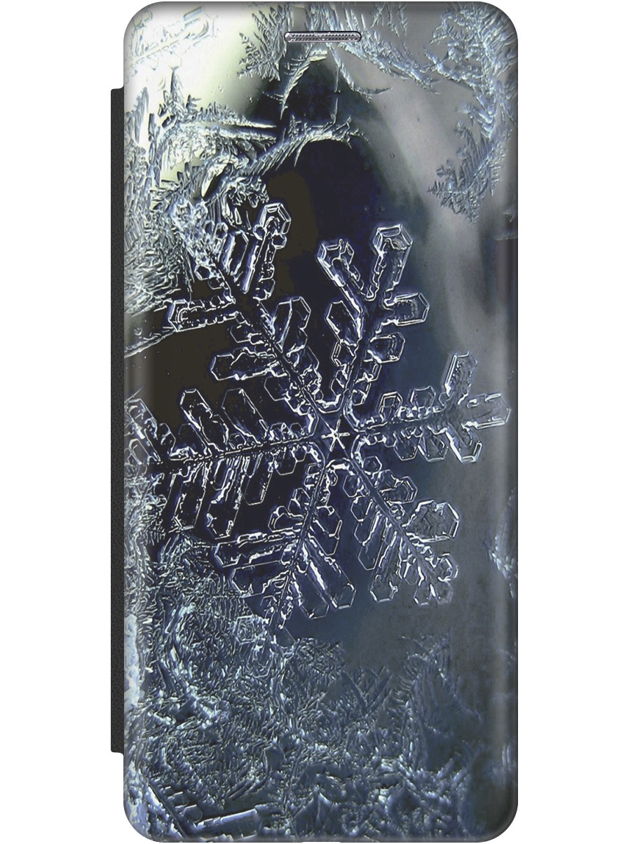 

Чехол-книжка на Xiaomi Redmi Note 12s "Макро снежинка" черный, Голубой;синий;черный, 20001470