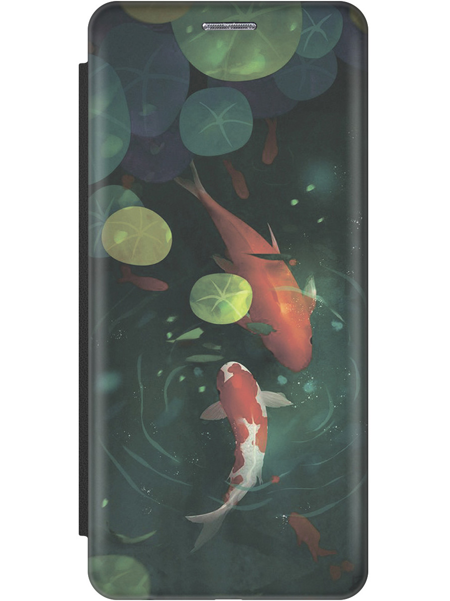 

Чехол-книжка на Xiaomi Redmi Note 12s "Карпы кои" черный, Зеленый;оранжевый, 20001470
