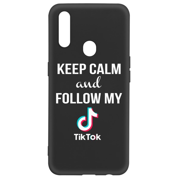 фото Чехол-накладка krutoff silicone case tiktok для oppo a31 черный