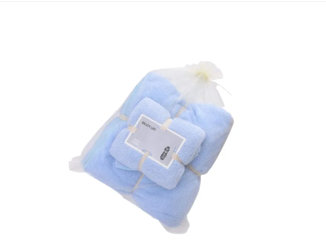 Комплект полотенец POLOK Голубой