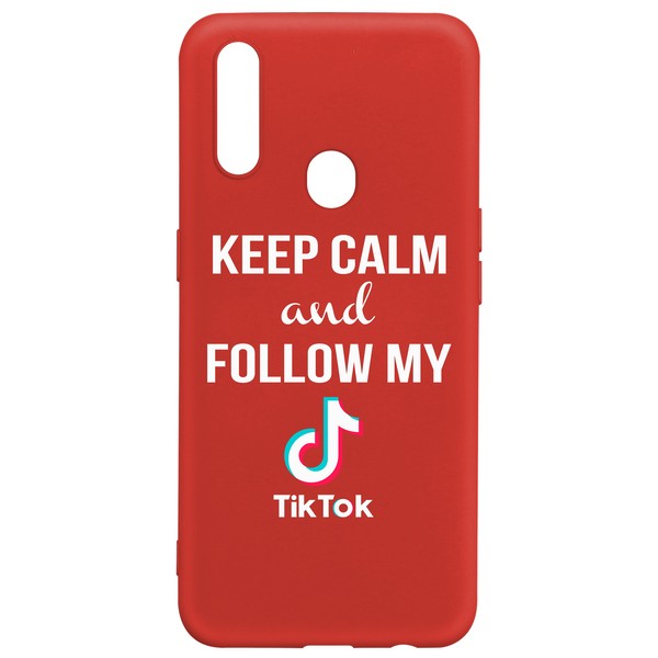 фото Чехол-накладка krutoff silicone case tiktok для oppo a31 красный