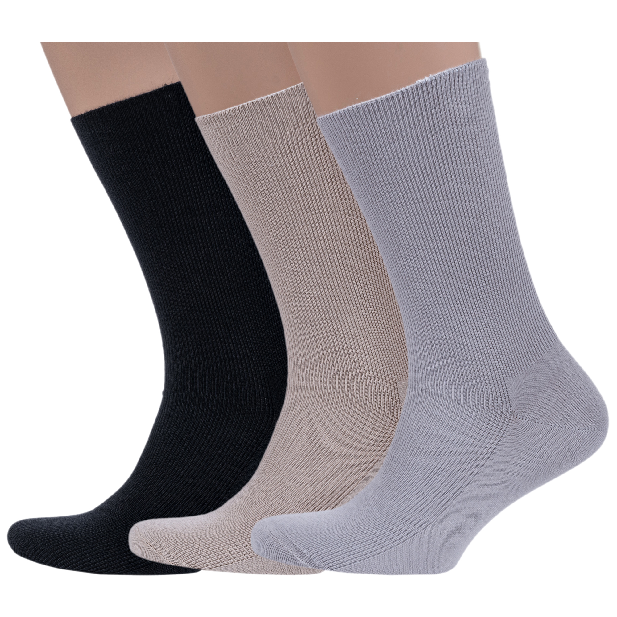 

Комплект носков мужских Dr Feet 3-15DF1 черных; бежевых; серых 27, 3-15DF1