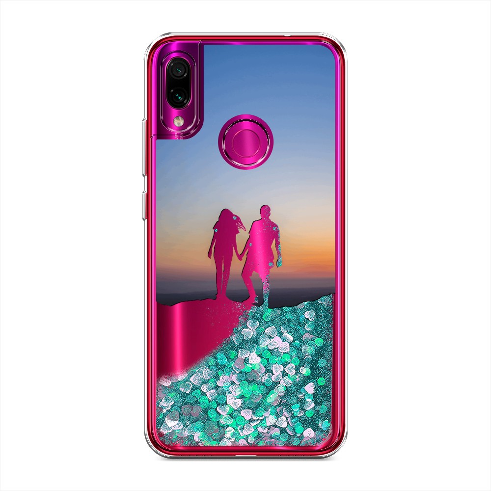 

Жидкий чехол с блестками "Пара на краю света" на Xiaomi Redmi Note 7, 34795-1