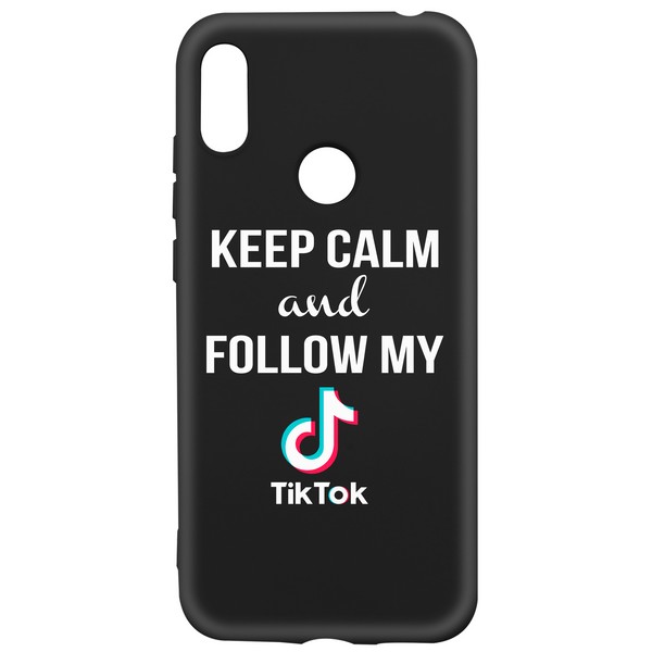 фото Чехол krutoff silicone case tiktok для huawei y6 (2019) /y6s /honor 8a /8a pro черный