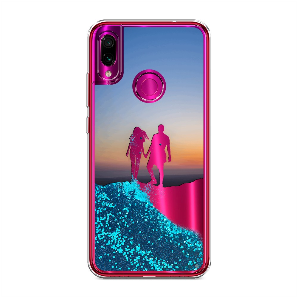 

Жидкий чехол с блестками "Пара на краю света" на Xiaomi Redmi Note 7