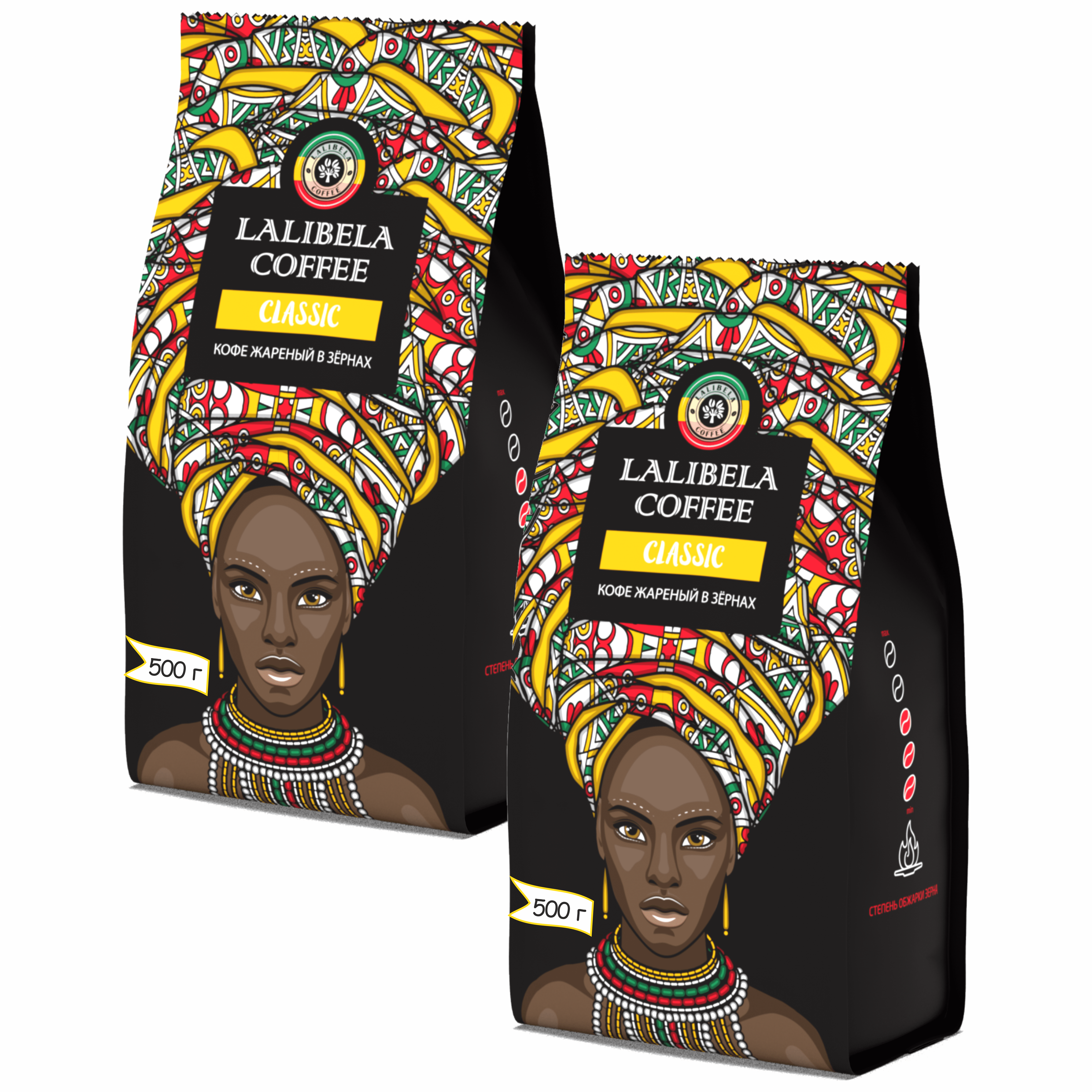 Набор кофе в зернах LALIBELA COFFEE Classic, 2 шт по 500 г