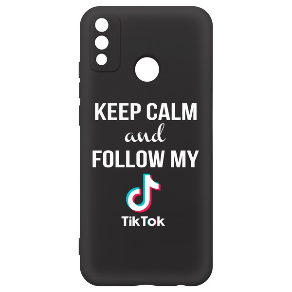 фото Чехол-накладка krutoff silicone case tiktok для honor 9x lite черный