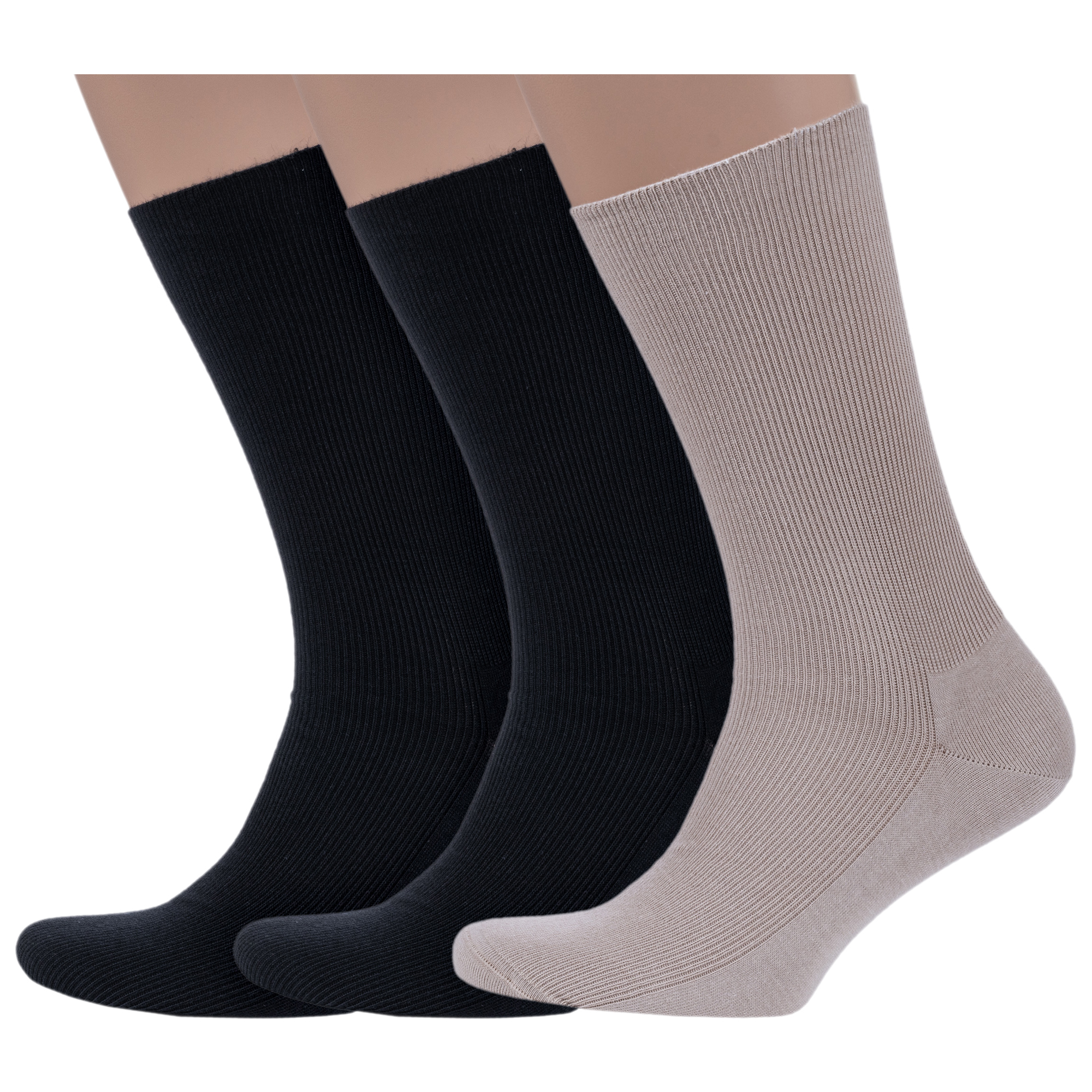 

Комплект носков мужских Dr Feet 3-15DF1 черный/бежевый 27, 3-15DF1