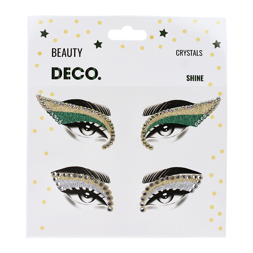 Кристаллы для лица и тела DECO. GREEN COUTURE by Miami tattoos Shine спонж для макияжа deco base glitter shine без латекса