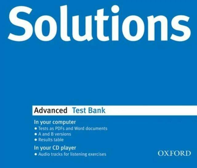 Книга Solutions Advanced Test Bank MultiROM