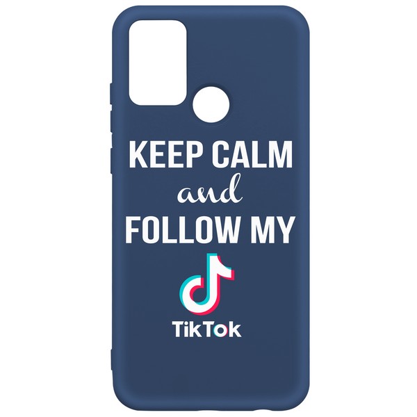 

Чехол-накладка Krutoff Silicone Case TikTok для Honor 9A синий