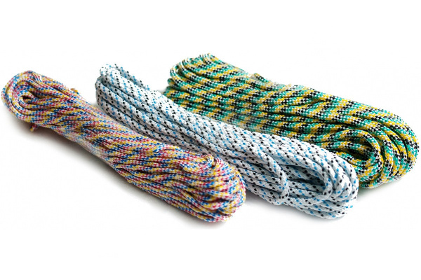 Веревка плетеная 16-прядная, моток, п/п 6 мм (50 м) цветная {70265} веревка эбис 70241 плетеная 24 прядная моток п п 10 мм 50 м цветная