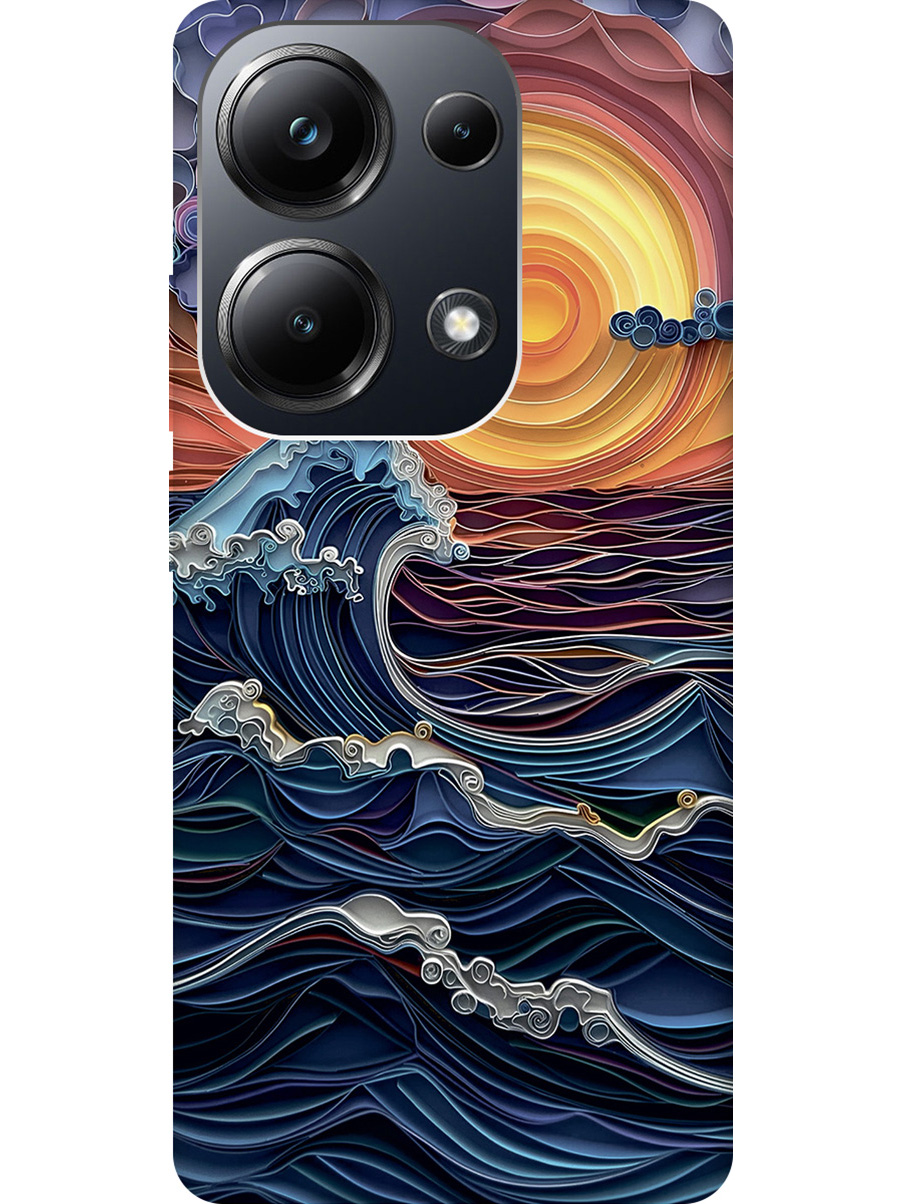 

Силиконовый чехол на Xiaomi Redmi Note 13 Pro 4G, Poco M6 Pro 4G с принтом 781371, Прозрачный;оранжевый;синий, 779826810