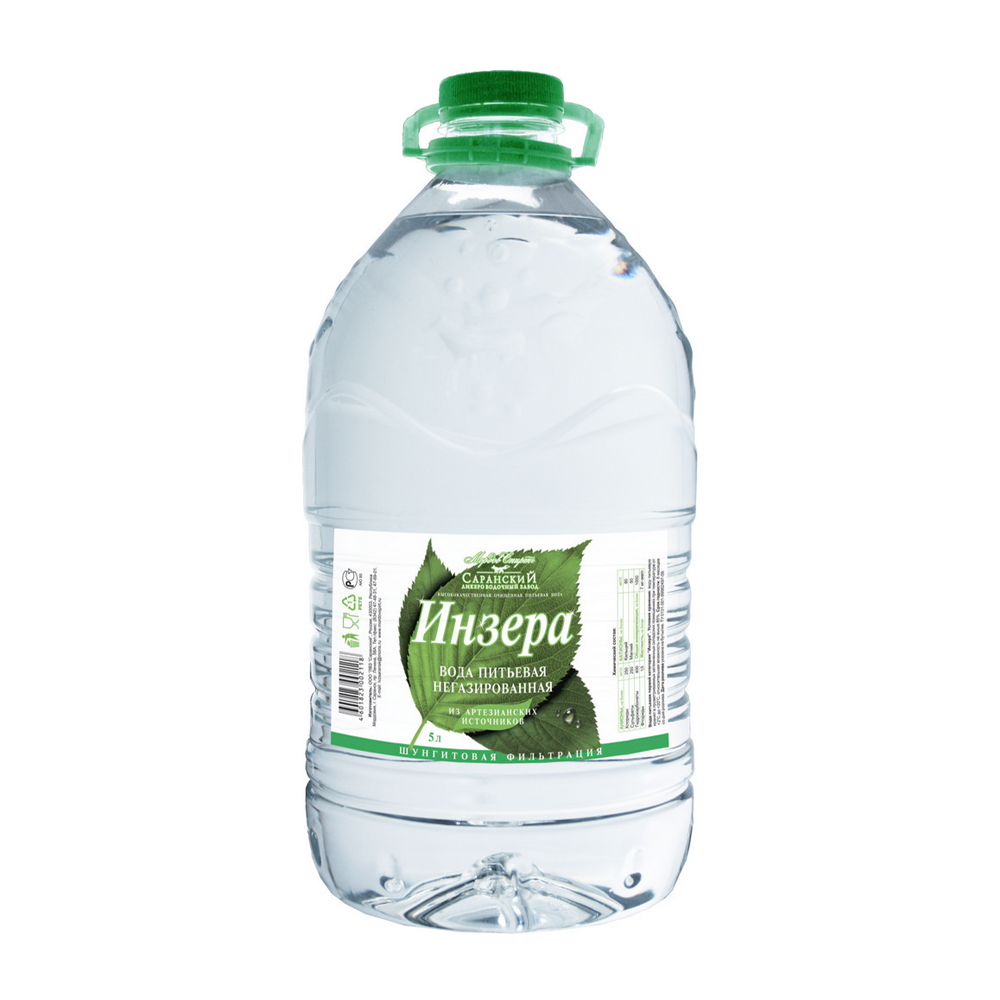 

Вода питьевая Инзера негазированная 5 л